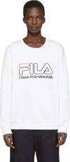 GOSHA RUBCHINSKIY White Fila Edition Pullover