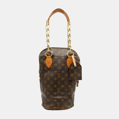 Pre-owned Louis Vuitton Brown Limited Edition Monogram Karl Lagerfeld Punching Bag Baby Bag