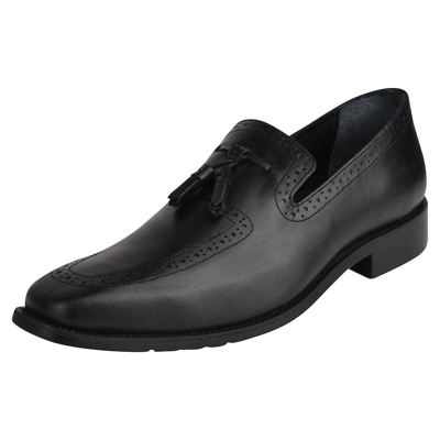 Libertyzeno Tassel Loafer Leather Tassels Shoes In Black