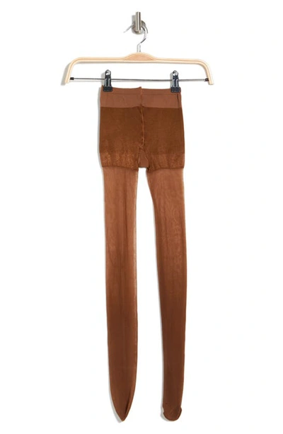 Nordstrom Rack Shimera Sheer Control Top Tights In Brown Hazelnut