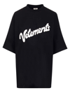 VETEMENTS WOMEN'S T-SHIRTS AND TOP - VETEMENTS - IN BLACK COTTON