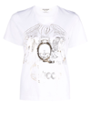 Junya Watanabe White Graphic-print Round-neck T-shirt In White