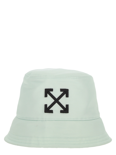 Off-white Bucket Hat With Logo In Multicolor
