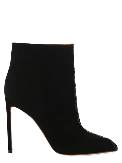 Francesco Russo Cut-out Detail High-heel Boots In Black