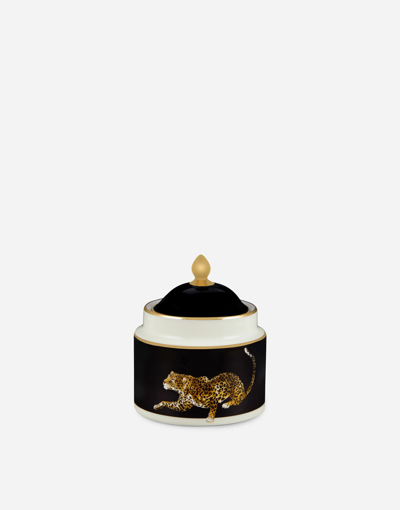 Dolce & Gabbana Porcelain Sugar Bowl In Multicolor