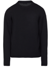 TEN C BLACK WOOL JUMPER