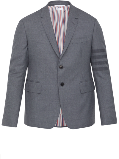 Thom Browne '4' Bar' Blazer Jacket In Grey