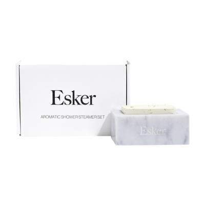 Esker Aromatic Shower Steamer Set In White
