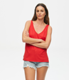 Michael Stars Paloma Cotton Tank Top In Red