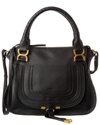 Chloé Medium Marcie Leather Satchel In Black