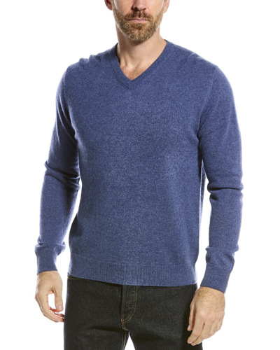 Magaschoni V-neck Cashmere Sweater In Blue