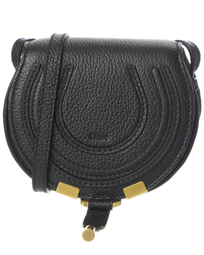 Chloé Chloe Marcie Nano Leather Crossbody In Black