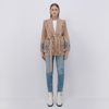 Simkhai Jaiden Fair Isle Belted Shawl Cardigan In Maize Multi