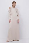 Simkhai Caitlyn Draped Off Shoulder Gown In Champagne