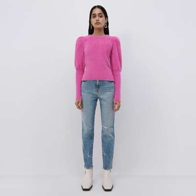 Simkhai Levy Fuzzy Knit Pullover In Hot Pink