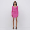 Jonathan Simkhai Paytra Fuzzy Knit Mini Skirt In Hot Pink