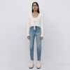 Jonathan Simkhai Axel Fuzzy Knit Cardigan In Ivory