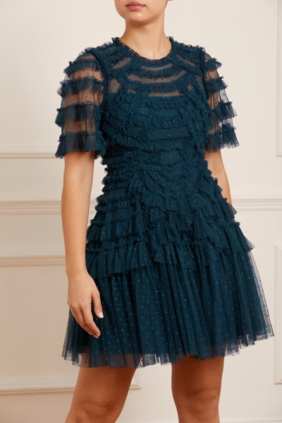 needle and thread dress green Carmen Ruffle Ankle Gown main image 0