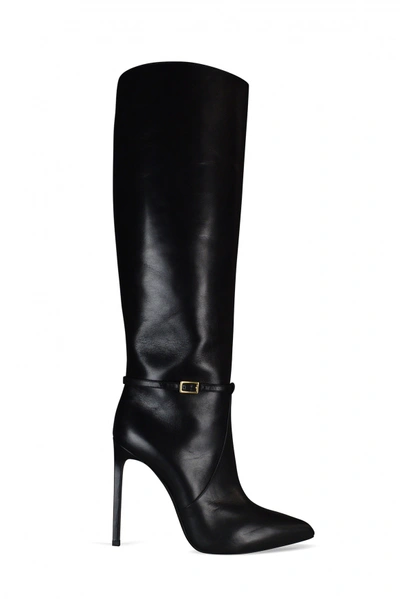 Saint Laurent Bottes Paris 110 Toe Z Boot In Nero