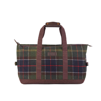 Barbour Cree Tartan Green Blue Duffle Bag