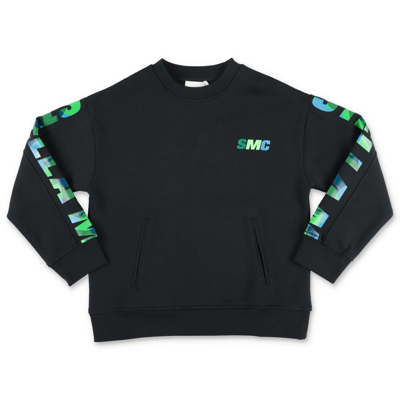 Stella Mccartney Kids'  Felpa Nera In Cotone In Nero