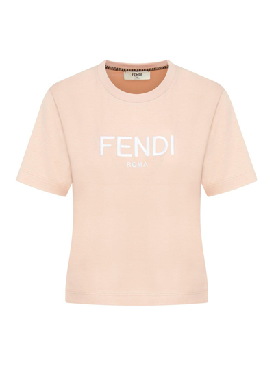 Fendi Pink Cotton T-shirt