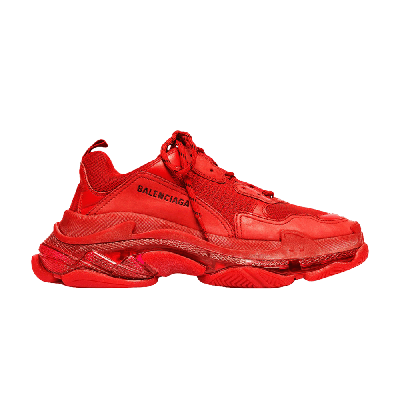 Pre-owned Balenciaga Triple S Clear Sole Sneaker 'red' 2019