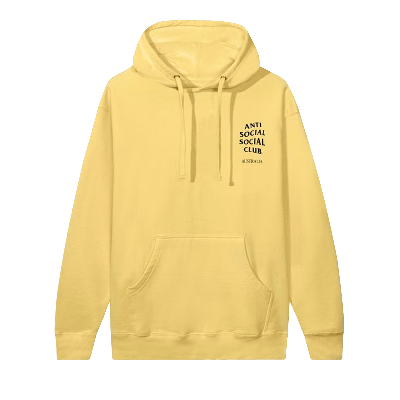 Pre-owned Anti Social Social Club Australia Hoodie 'yellow'