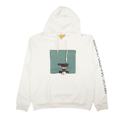 Pre-owned Pyer Moss Graphic Print Pullover Hoodie Sweatshirt 'white'