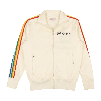Pre-owned Palm Angels Rainbow Track Jacket 'white'