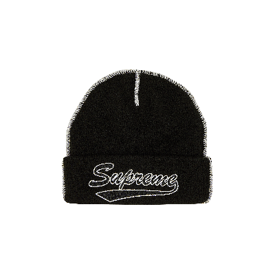 Pre-owned Supreme Contrast Stitch Beanie 'black'