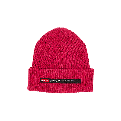 Pre-owned Supreme Property Label Beanie 'magenta' In Pink