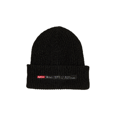 Pre-owned Supreme Property Label Beanie 'black'