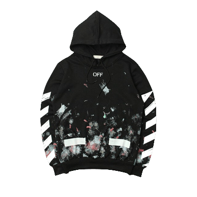 Pre-owned Off-white Diag Galaxy Brushed Over Hoodie 'black'