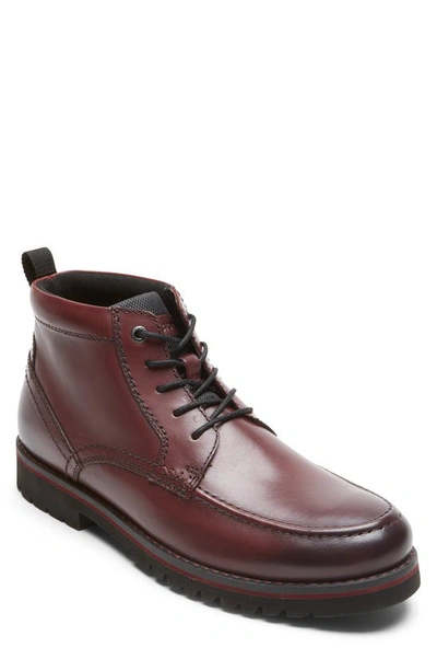 Rockport Mitchell Moc Boot In Burgundy
