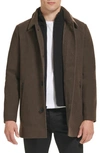 Kenneth Cole New York Single Button Wool Blend Knit Blazer In Med Brown