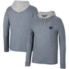 COLOSSEUM COLOSSEUM NAVY PENN STATE NITTANY LIONS BALLOT WAFFLE-KNIT THERMAL LONG SLEEVE HOODIE T-SHIRT