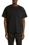 Advisory Board Crystals Abc. 123. Pocket T-shirt In Anthracite Black