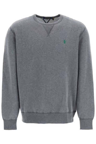 Polo Ralph Lauren Logo Embroidery Sweatshirt In Grey
