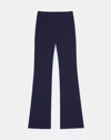 Lafayette 148 Petite Finesse Crepe Gates Side-zip Flared Pant In Blue