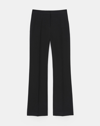 Lafayette 148 Woolsilk Faille Gates Flared Fulllength Pant In Black
