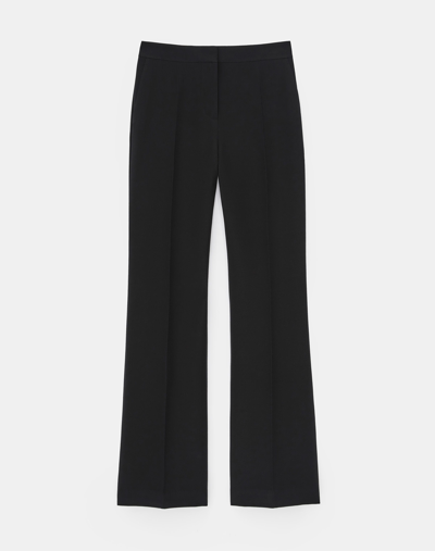 Lafayette 148 Woolsilk Faille Gates Flared Fulllength Trouser In Black