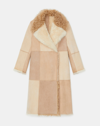 LAFAYETTE 148 LONG HAIR SHEARLING REVERSIBLE DOUBLE-BREASTED OVERCOAT