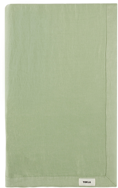 Tekla Green Linen Table Cloth In Ducks Egg