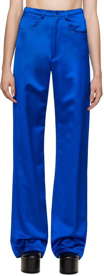 Dries Van Noten Blue Five-pocket Trousers In 504 Blue