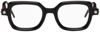 Shop Kuboraum Black & Tortoiseshell P4 Glasses In Black Shine, Havana