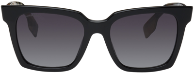 Burberry Be4286 Check Multilayer Black Unisex Sunglasses - Atterley