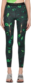 Feng Chen Wang Black Phoenix Sport Leggings In Black