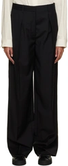 THE ROW BLACK MARCE TROUSERS