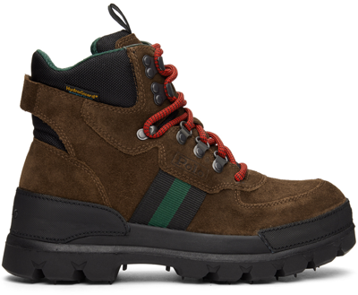 Polo Ralph Lauren Oslo Waterproof Boots In Chocolate Brown/red